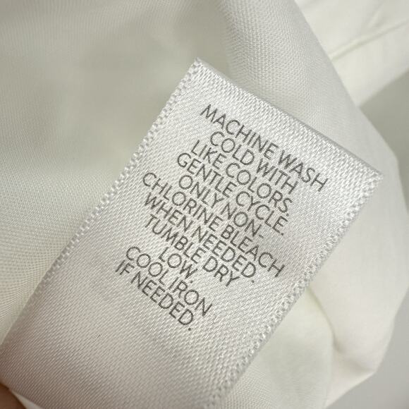 J Jill Plus 4X White Shirt Collection Long Sleeve V Neck Button Up Tunic Classic - Picture 6 of 9